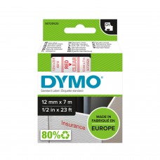 DYMO D1 lente 12 mm x 7 m / sarkana uz caurspīdīga (45012 / S0720520)