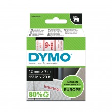 DYMO D1 lente 12 mm x 7 m / sarkana uz balta (45015 / S0720550)