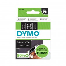 DYMO D1 lente 24 mm x 7 m / balta uz melna (53721 / S0721010)