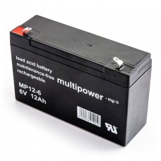 Akumulators Multipower MP12-6 6V 12Ah AGM bez apkopes