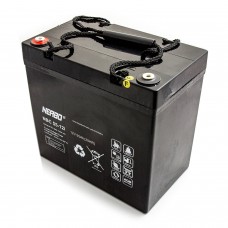 Akumulators NERBO NBC 55-12i 12V 55Ah - AGM cikliskai darbībai nav nepieciešama apkope