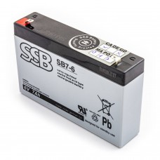 Akumulators SSB SB 7-6 6V 7Ah AGM bez apkopes