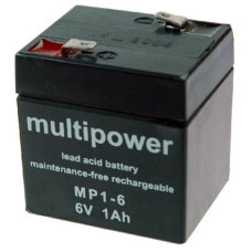 Multipower akumulators MP1-6 6V 1Ah AGM bez akumulatora