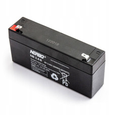 NERBO NB 3.4-6 6V 3.4Ah AGM akumulators avārijas apgaismojumam