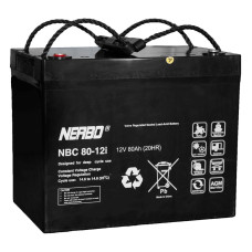 Akumulators NERBO NBC 80-12i 12V 80Ah ratiņkrēslam Vermeiren, Invocare