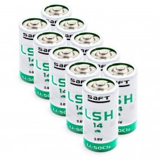 10 x Lithia SAFT LSH14 / STD C 3,6 V LiSOCl2 izmēra C lieljaudas akumulatori - TLH-5920, SW-C01/FF, ER26500M, SL-770, SL-2770