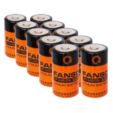 10 x FANSO ER34615M / LSH20 3,6 V Li-SoCL2 litija akumulators, SB-D02/TC, SL-780/S, TL-4930, TL-5930