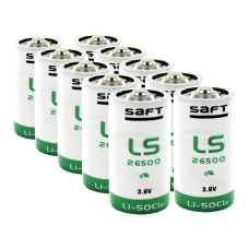 10 x Akumulators litija SAFT LS26500 / STD  Li-SOCl2 3,6V 7700mAh - ER26500, TL-4920, SL-2770, SL-770, XL-140F