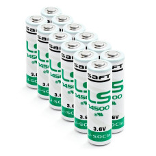 12 x Akumulators litija SAFT LS14500, LS 14500 3,6V 2600mAh Li-SOCl2 AA, SL-360, SL-760, TL-4903, XL-060F, ER6V, ER1505S, SB-11AA