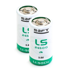 2 x Akumulators litija SAFT LS26500 / STD  Li-SOCl2 3,6V 7700mAh - ER26500, TL-4920, SL-2770, SL-770, XL-140F