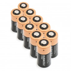 10 x litija baterija Duracell 3V DL123A, K123LA, CR123, CR123A, EL123AP, EL123, CR17345