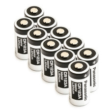10 x Akumulators litija Panasonic 3V DL123A, K123LA, CR123, CR123A, EL123AP, EL123, CR17345