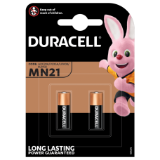 2 x Duracell A23 MN21 12V 23A, 23GA, A23, E23A, GP23A, K23A, L1028, LR23A, LRV08, LRVO8, MN21, MS21, V23, V23GA, VR22 akumulators
