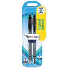 Paper Mate Flexgrip Ultra 1,0 mm automātiskā lodīšu pildspalva Black 2 gab. - 2027739