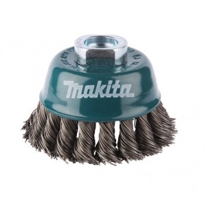 Slīpēšanas stiepļu birste ar gofrētu stiepli - M14 iekšējā vītne 75mm/0,5mm Makita D-24131