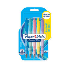 Lodīšu pildspalva Paper Mate Flexgrip Ultra Pastel RT 1,0mm Black 5 gab.