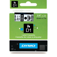 DYMO D1 Lente 6mm x 7m / melns uz caurspīdīgas (43610 / S0720770)