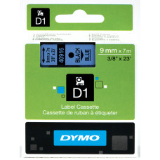 DYMO D1 Lente 9mm x 7m / melns uz zilas (40916 / S0720710)