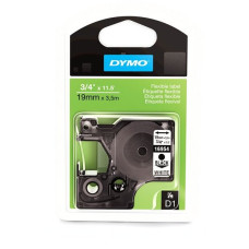 DYMO D1 lente, elastīga neilona 19 mm x 3,5 m / melns uz balta (16958 / S0718050)
