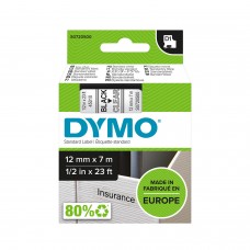 DYMO D1 lente 12 mm x 7 m / melna uz caurspīdīga (45010 / S0720500)