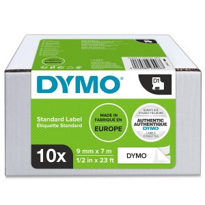DYMO D1 lente 9mm x 7m / melns uz balta (40913 / S0720680) – 10 gab. DYMO D1 lente 9mm x 7m / melns uz balta (40913 / S0720680) – 10 gab.