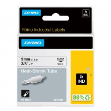 DYMO Rhino Thermal caurule 6 mm x 1,5 m / melna uz dzeltena (18052)