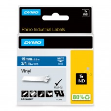 DYMO Rhino vinila lente 19 mm x 5,5 m / balta uz zila (1805417)