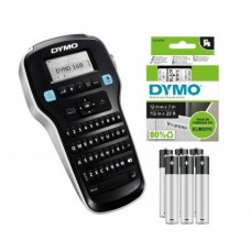 DYMO LabelManager 160 Etiķešu Printeris (S0946340) + D1 12mm x 7m lente + Elementi