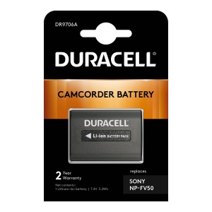 Duracell DR9706A 7,4 V 650 mAh litija jonu akumulators — Sony NP-FV30, NP-FV50