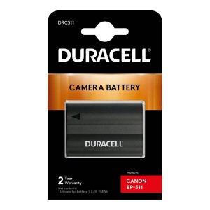 Duracell DRC511 7.4V 1600mAh Li-Ion akumulators - Canon BP-508 / BP-511 / BP-511A / BP-512 / BP-514,