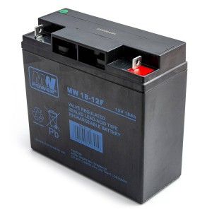 Akumulators AGM MW Power MW 18-12F 12V18Ah līdz UPS APC RBC7 RBC11 RBC50 RBC55 Ever Fideltronik Eaton Powerware Alarmy