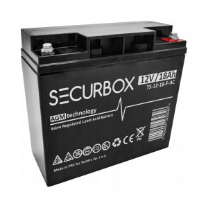 AGM Securbox 18-12i 12 V 18 Ah akumulators UPS, apgaismojumam, rotaļlietām, laivām, telekomunikācijām