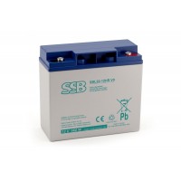 AGM SSB SBL22-12HR V0 12 V 22 Ah M5 jaudīgā akumulatora UPS, avārijas barošanas sistēmām, signalizācijas sistēmām un medicīniskajām ierīcēm