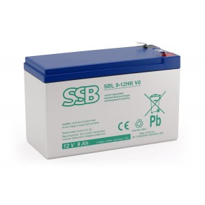 AGM SSB SBL9-12HR V0 12 V 9 Ah F2 jaudas akumulators UPS iekārtām APC, Ever, Fideltronic, Eaton Powerware
