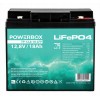 LifePO4 Powerbox 18-12.8 akumulators (12,8 V, 18 Ah) UPS, kempinga autobusiem, jahtām, laivām, motorolleriem un kvadracikliem