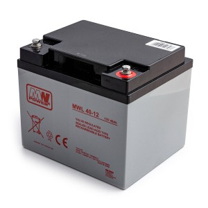 Akumulators MW Power MWL 40-12 12V 40Ah AGM Bezkonservācijas akumulators bufera darbībai Akumulators MW Power MWL 40-12 12V 40Ah AGM Bezkonservācijas akumulators bufera darbībai