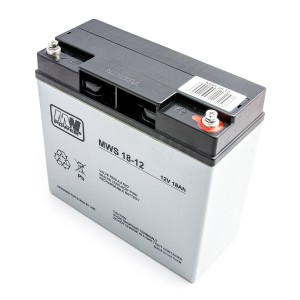 MW Power MWS 18-12 12V18Ah AGM akumulators UPS signalizācijai, rotaļlietām, kases aparātam