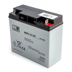 MW Power MWS 18-12F 12V 18Ah AGM akumulators UPS zāles pļāvēju signalizācijas sistēmām