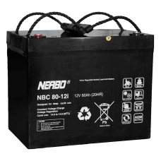 NERBO NBC 80-12i 12V 80Ah AGM neuzturīgs akumulators cikliskai darbībai NERBO NBC 80-12i 12V 80Ah AGM neuzturīgs akumulators cikliskai darbībai