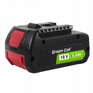 Green Cell Bosch 1600A002U5  akumulators, 2607337069 18V 5,0Ah Li-Ion GBA/GDR/GDS/GDX/GKS/GSA/GSB/GSR/GST/GWS 18 V-Li elektriskajiem instrumentiem.