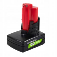 Green Cell Milwaukee  akumulators 4932451395, M12 B6 12V 6.0Ah Li-Ion elektriskajiem instrumentiem M12PCG, M12GG, C12JSR, M12 CDD, M12CPD, M12CPD