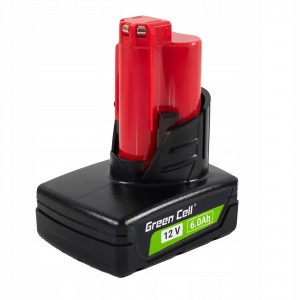Green Cell Milwaukee  akumulators 4932451395, M12 B6 12V 6.0Ah Li-Ion elektriskajiem instrumentiem M12PCG, M12GG, C12JSR, M12 CDD, M12CPD, M12CPD