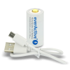 EverActive 16340 CR123 17345 3V 700mAh Li-Ion mikro USB akumulators ar aizsardzību lukturīšiem