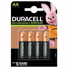 Uzlādējamas Akumulatorss Duracell R6 AA HR6 MIGNON 2500mAh NiMH 4B