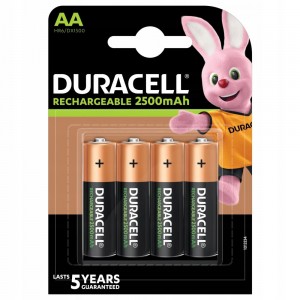 Uzlādējamas Akumulatorss Duracell R6 AA HR6 MIGNON 2500mAh NiMH 4B