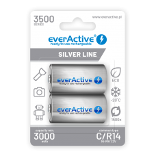 Uzlādējamas Akumulatorss everActive R14 / C NiMH 1,2V 3500 mAh gatavs lietošanai 2B