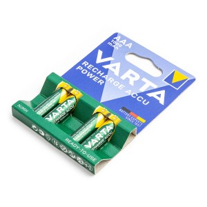 Uzlādējamas baterijas VARTA R2UU R03, AAA HR03 MICRO MN2400 1,2V 1000mAh NiMH 4BL