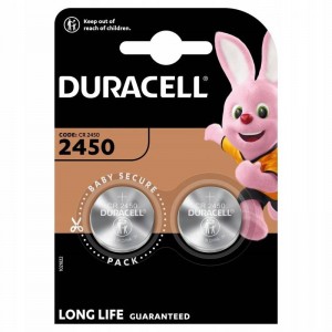 Akumulators litija Duracell CR2450 DL2450 ECR2450 2450 3V 2BL Akumulators litija Duracell CR2450 DL2450 ECR2450 2450 3V 2BL