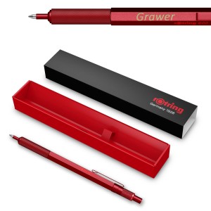 Rotring 600 M Sarkana lodīšu pildspalva ar gravējumu