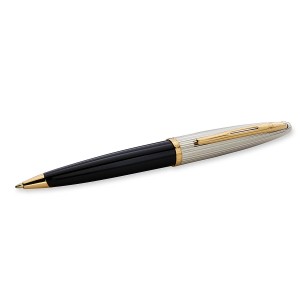 Waterman Carène Deluxe Black GT lodīšu pildspalva ar gravējumu